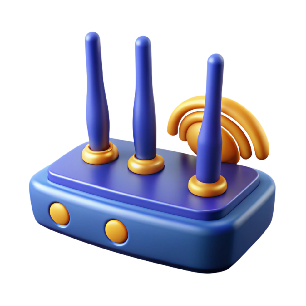 exquisite romantic rustic Wireless router with multiple antennas, NO BACKGROUND with Transparent Background. authentic png