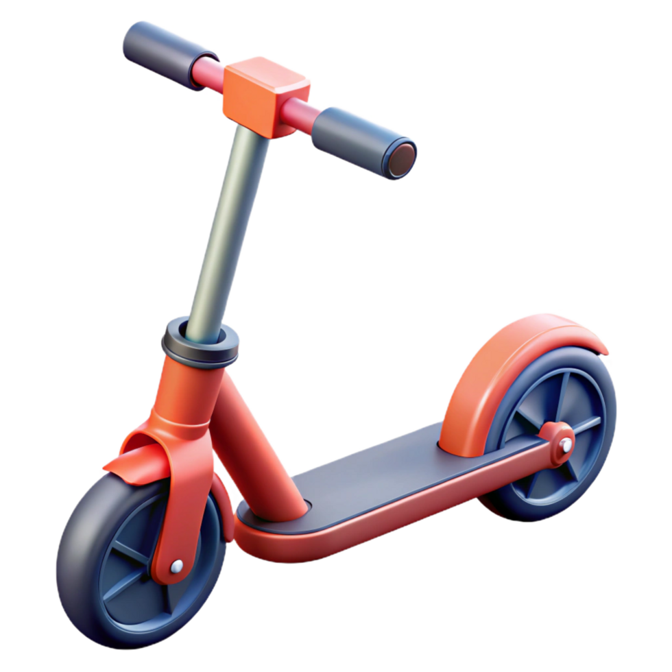 romantic spectacular Electric scooter with folded handlebars, NO BACKGROUND with Transparent Background. authentic png
