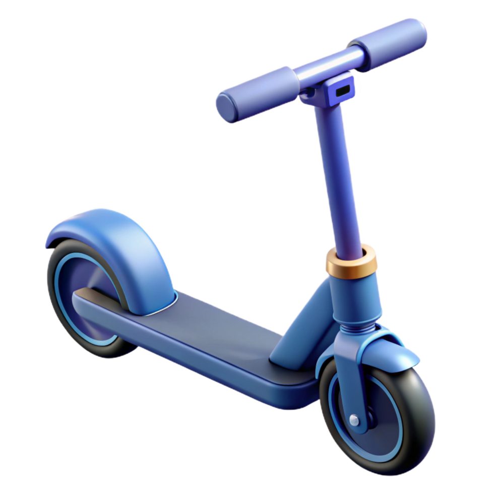 enchanting unparalleled Electric scooter with folded handlebars, NO BACKGROUND with Transparent Background. png