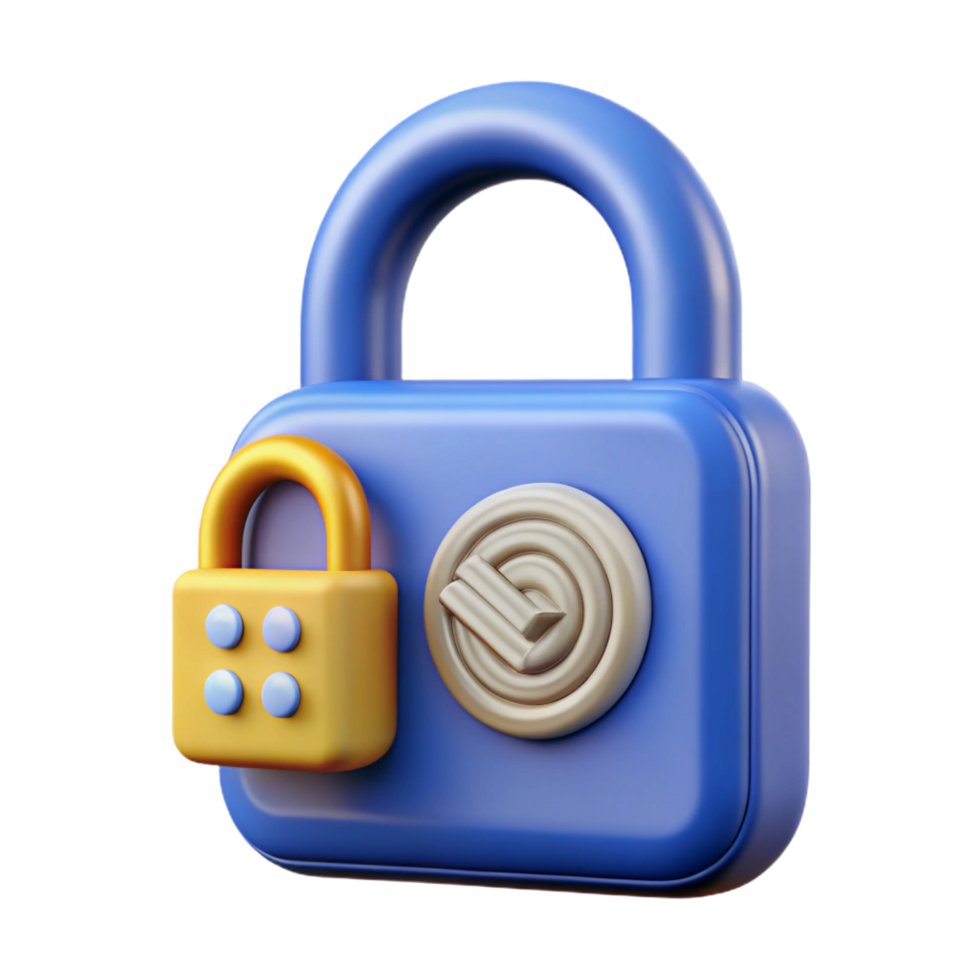 dramatic avant-garde Biometric lock with keypad and fingerprint scanner, NO BACKGROUND with Transparent Background. authentic png
