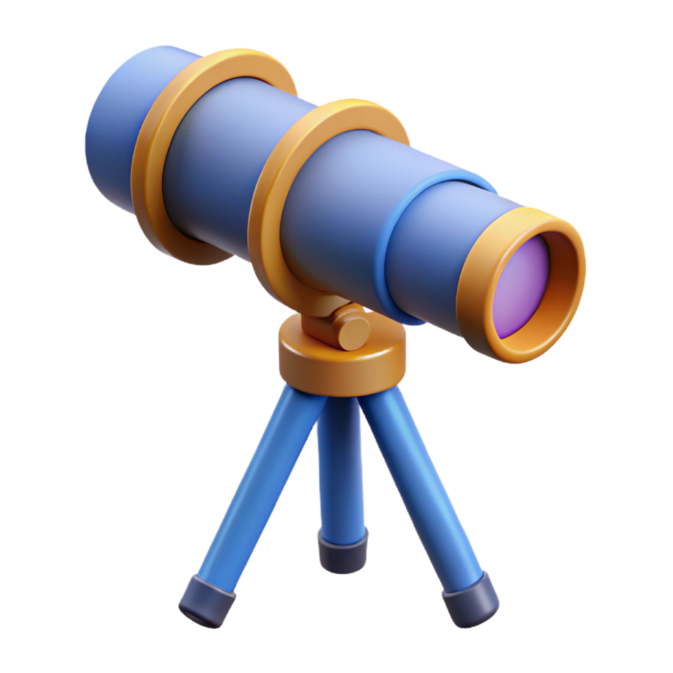 glorious dynamic avant-garde Telescope with advanced optics, NO BACKGROUND with Transparent Background. ultra HD png
