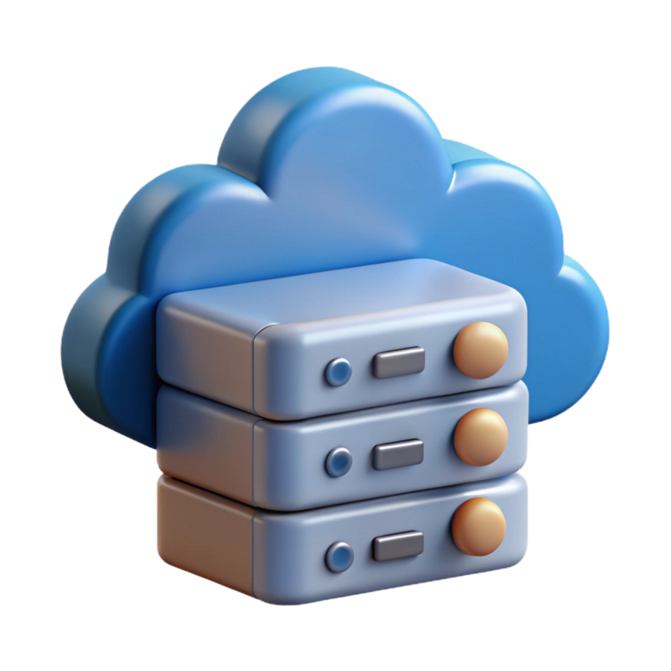 hypnotic abstract Cloud computing server farm, NO BACKGROUND with Transparent Background. studio quality png