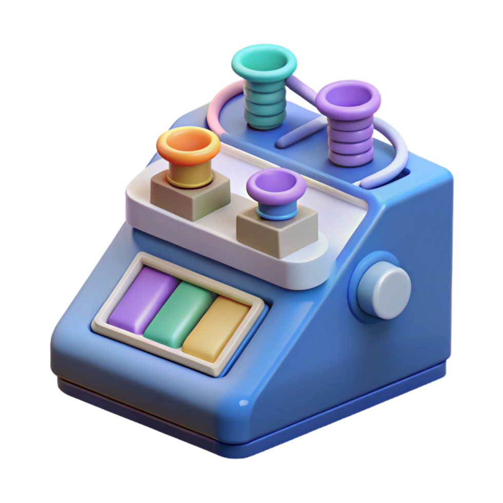 impressive playful organic DNA sequencing machine analyzing genetic code, NO BACKGROUND with Transparent Background. original png