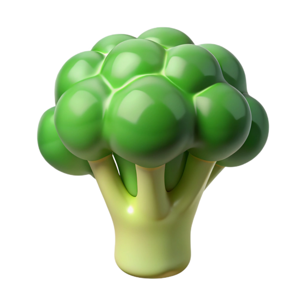 joyful enchanting Broccoli floret NO BACKGROUND with Transparent Background. 4K png