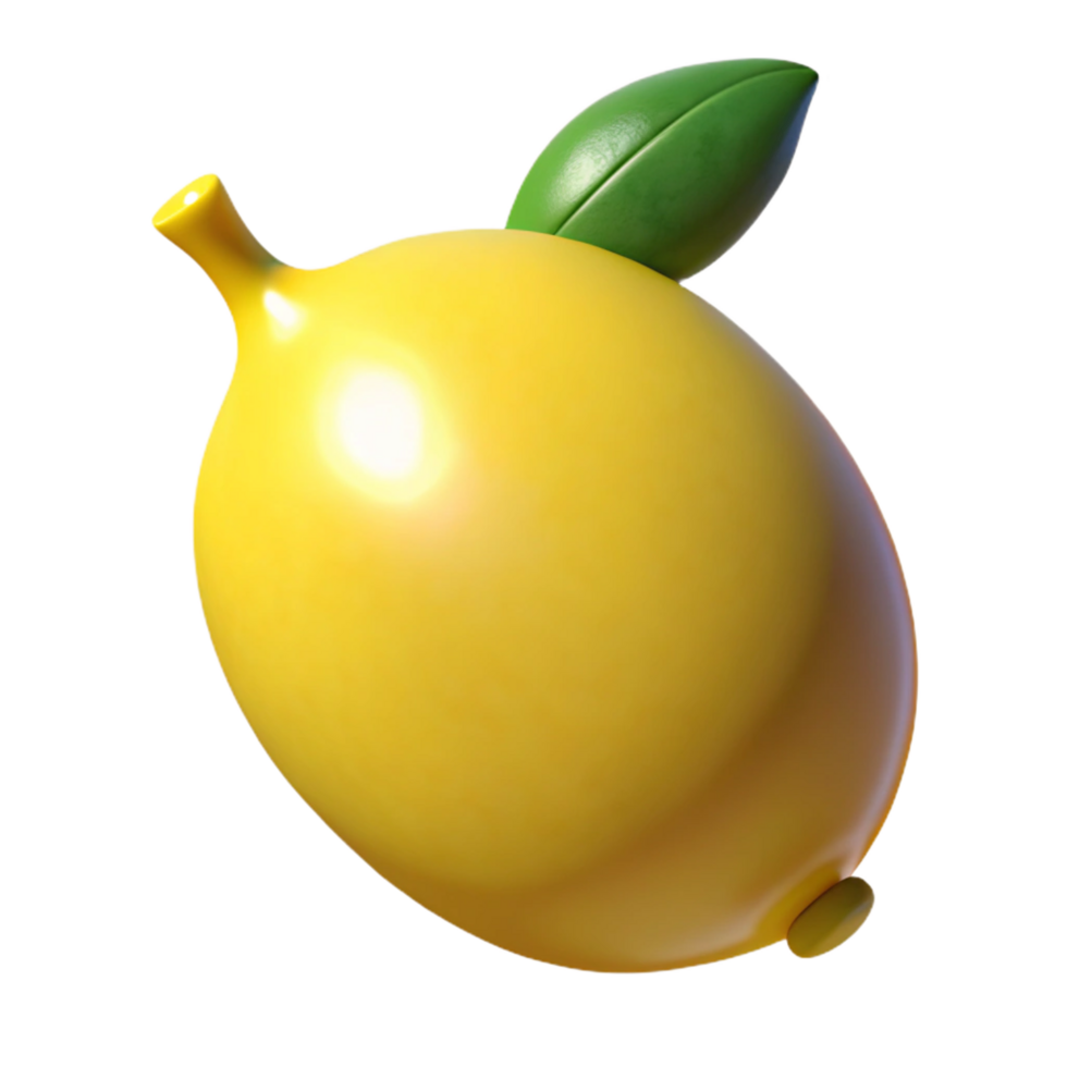 impressive memorable Lemon NO BACKGROUND with Transparent Background. png