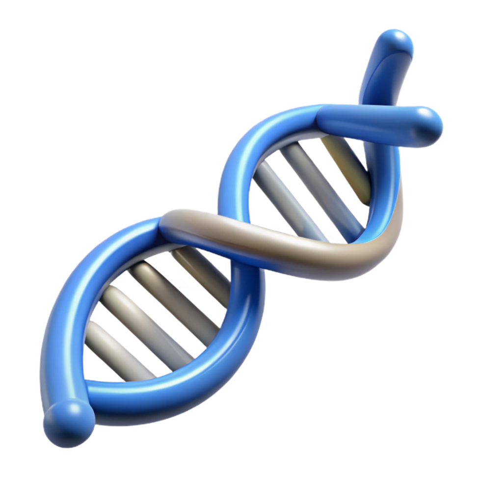 fascinating unforgettable A DNA double helix, rotating slowly, NO BACKGROUND with Transparent Background. png