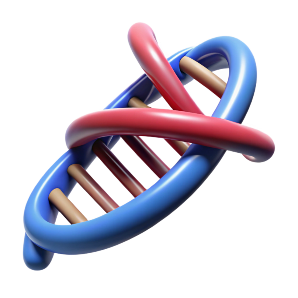 tranquil breathtaking A DNA double helix, rotating slowly, NO BACKGROUND with Transparent Background. precision png