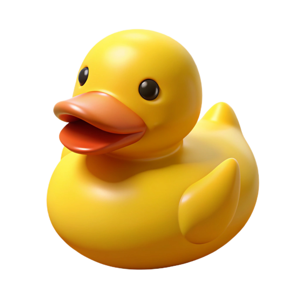 notable urban A single, yellow rubber duck, NO BACKGROUND with Transparent Background. genuine png