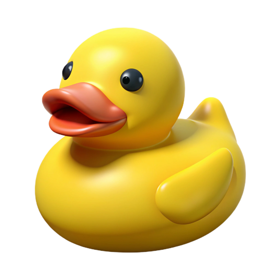 unparalleled elegant A single, yellow rubber duck, NO BACKGROUND with Transparent Background. top-tier png