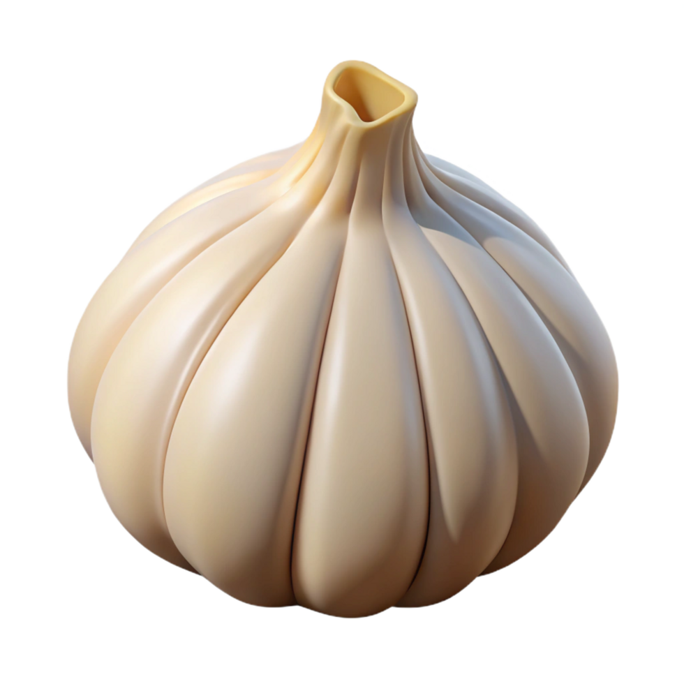 glorious rare A single, peeled clove of garlic, NO BACKGROUND with Transparent Background. png