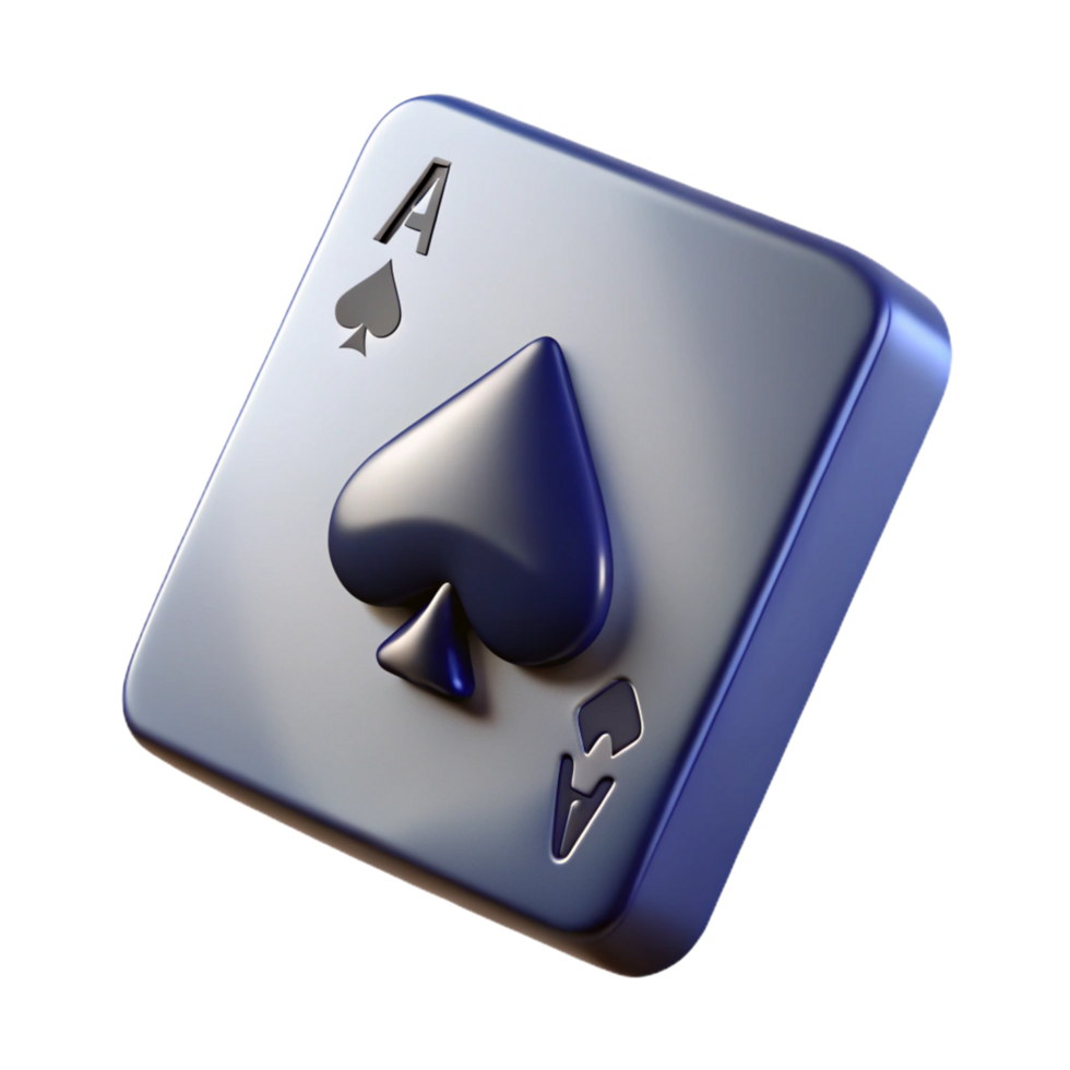 alluring retro A single, playing card, Ace of Spades, NO BACKGROUND with Transparent Background. luxury png