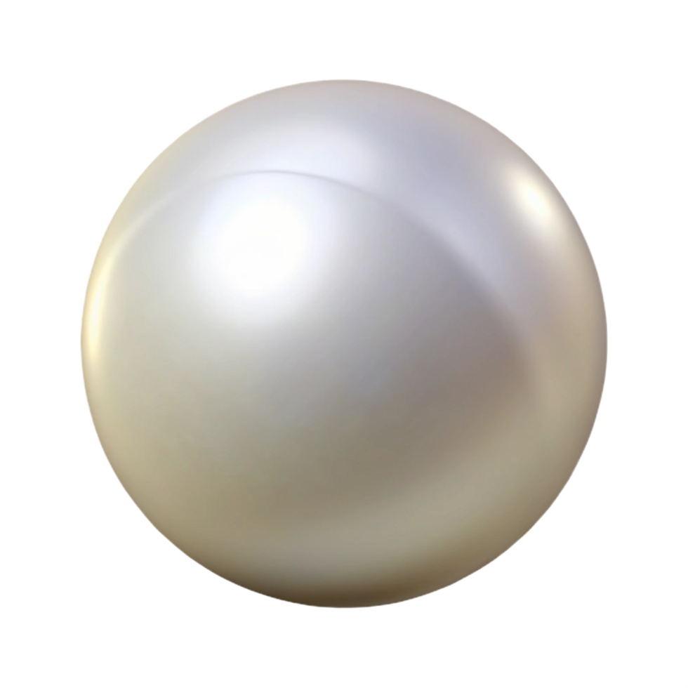 serene calm elegant A single, white pearl, perfectly round, NO BACKGROUND with Transparent Background. masterfully captured png