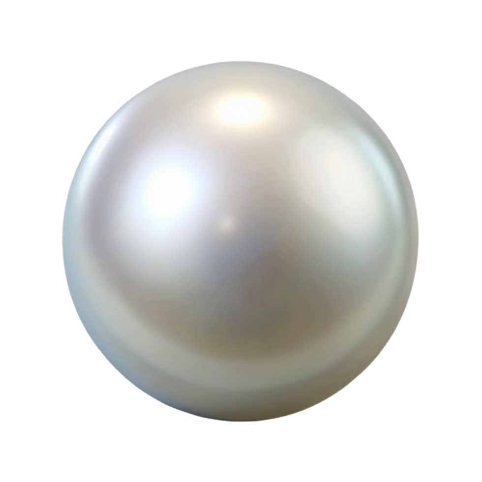coveted modern A single, white pearl, perfectly round, NO BACKGROUND with Transparent Background. authentic png
