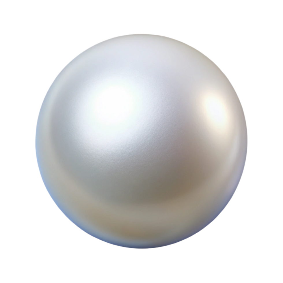 beautiful harmonious elegant A single, white pearl, perfectly round, NO BACKGROUND with Transparent Background. sharp png