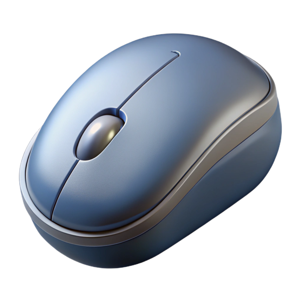 dramatic immaculate A single computer mouse, ergonomic design. NO BACKGROUND with Transparent Background. detailed png
