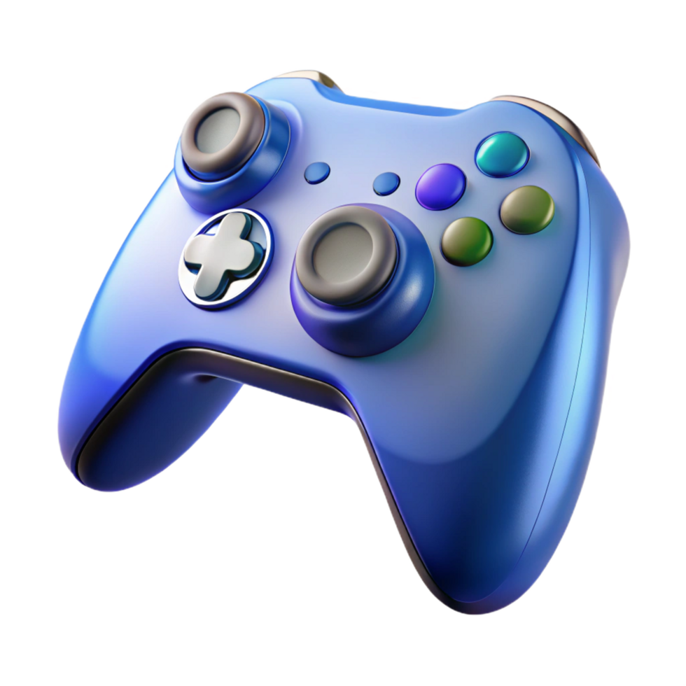 breathtaking bold coastal A gaming controller, Xbox style. NO BACKGROUND with Transparent Background. masterfully captured png