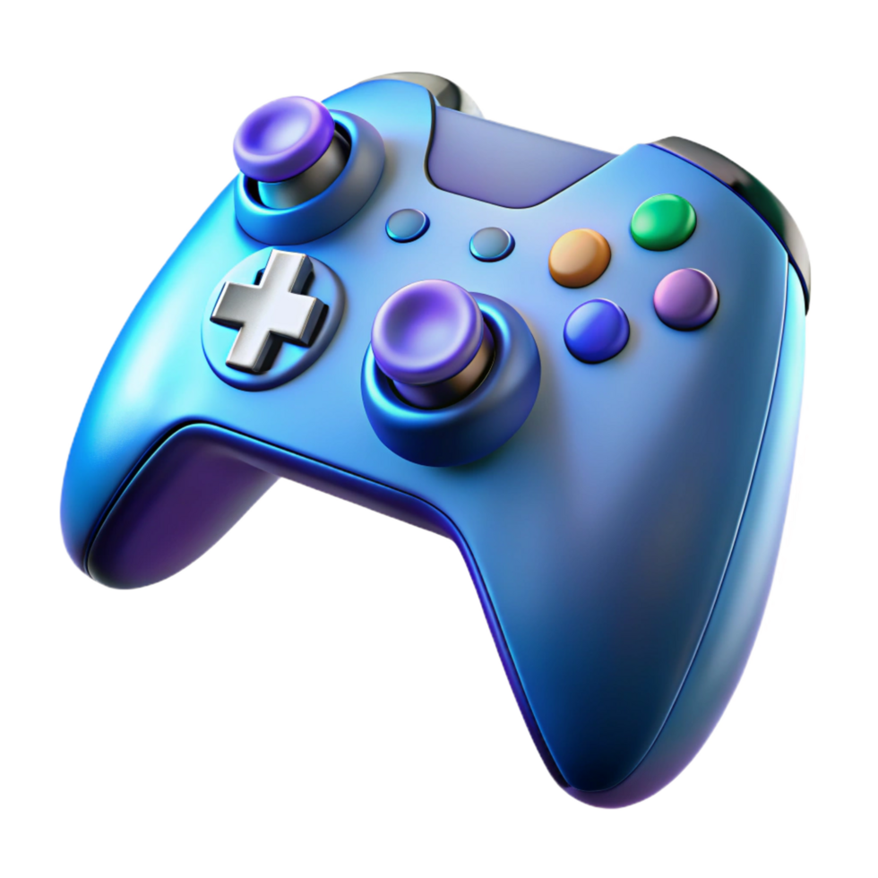 exquisite reflective urban A gaming controller, Xbox style. NO BACKGROUND with Transparent Background. crisp png