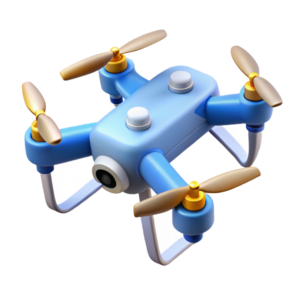 striking surreal A drone, quadcopter design. NO BACKGROUND with Transparent Background. precision png