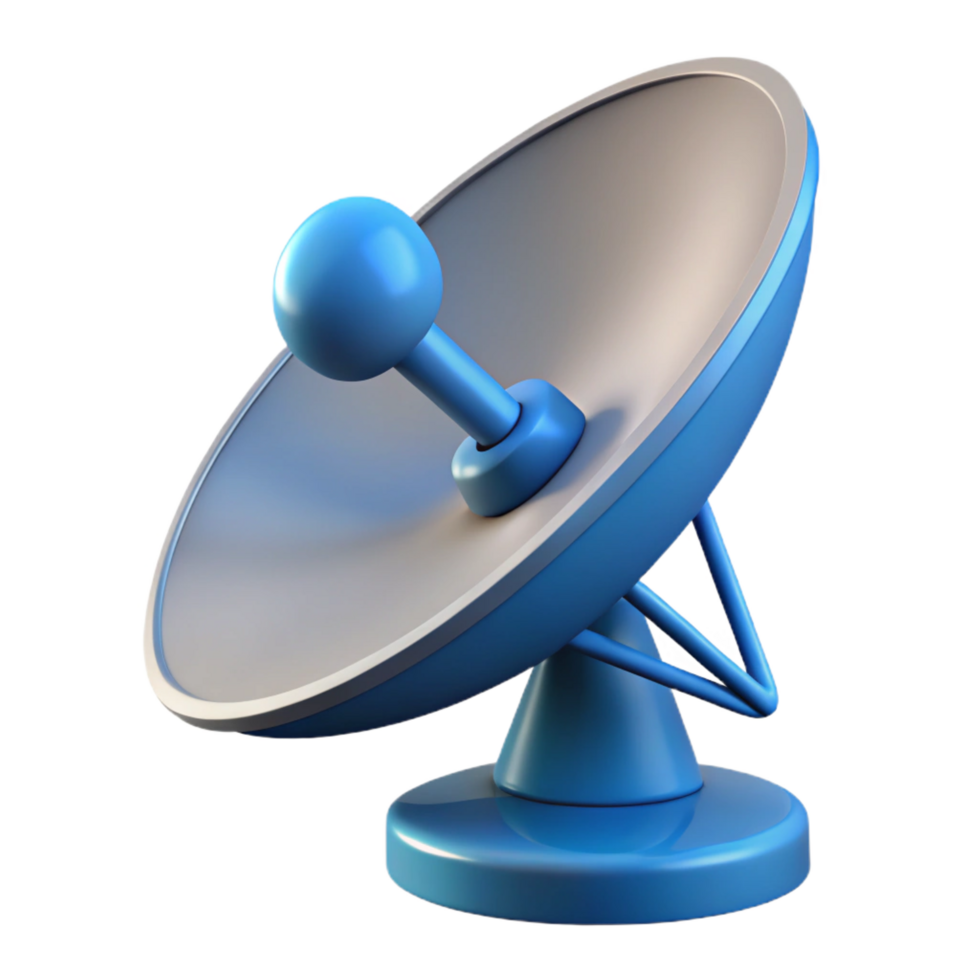 reflective glorious A satellite dish, parabolic antenna. NO BACKGROUND with Transparent Background. gallery standard png
