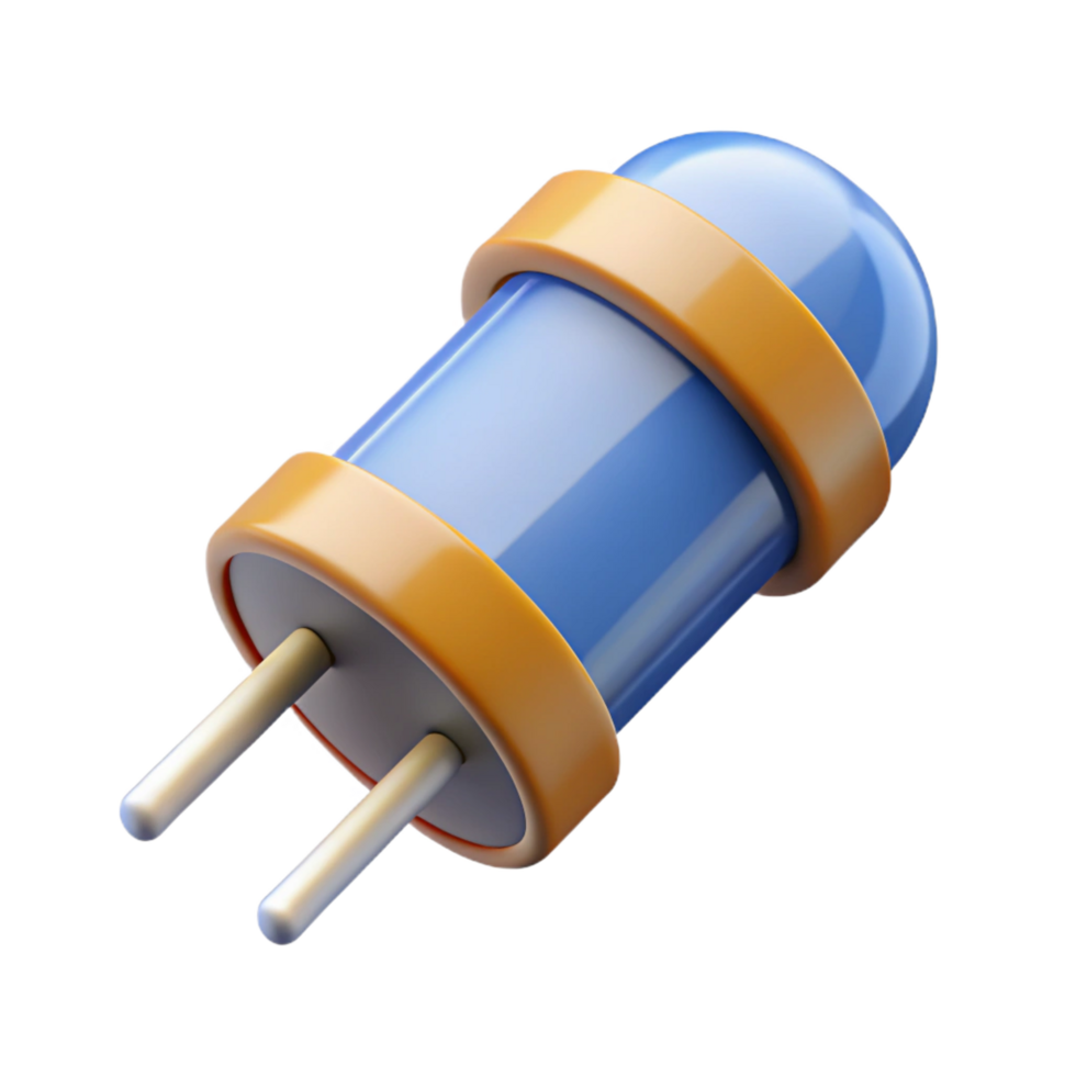 dynamic sumptuous A resistor, electronic component. NO BACKGROUND with Transparent Background. authentic png