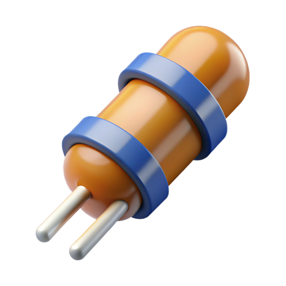 magnificent geometric A resistor, electronic component. NO BACKGROUND with Transparent Background. genuine png