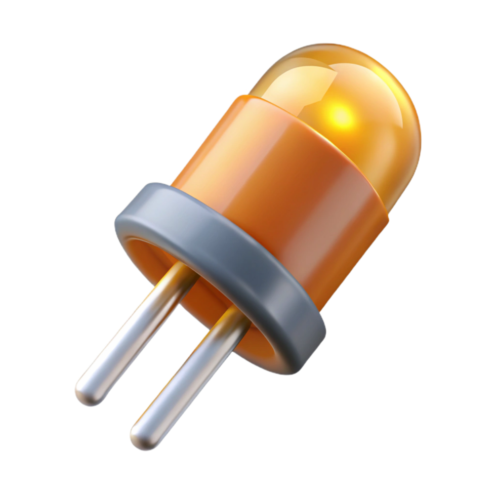 extraordinary whimsical avant-garde A diode, electronic component. NO BACKGROUND with Transparent Background. flawless png