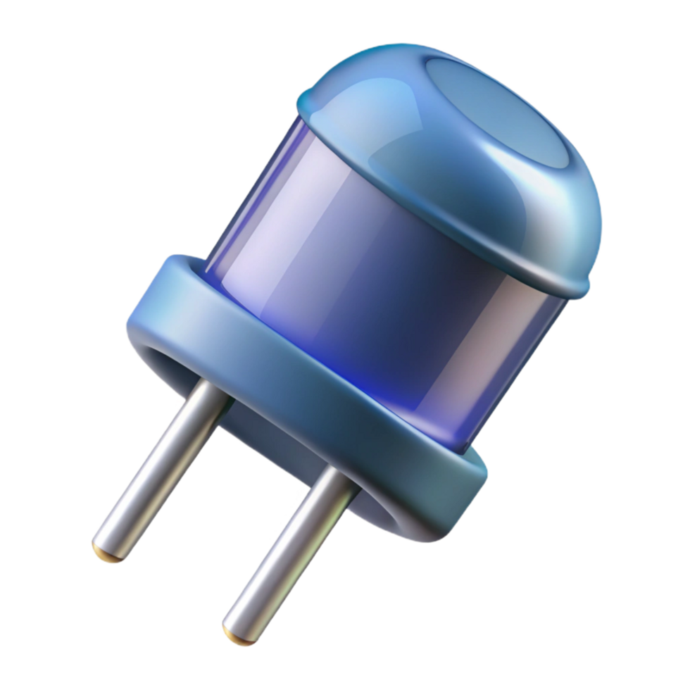 striking notable A diode, electronic component. NO BACKGROUND with Transparent Background. png