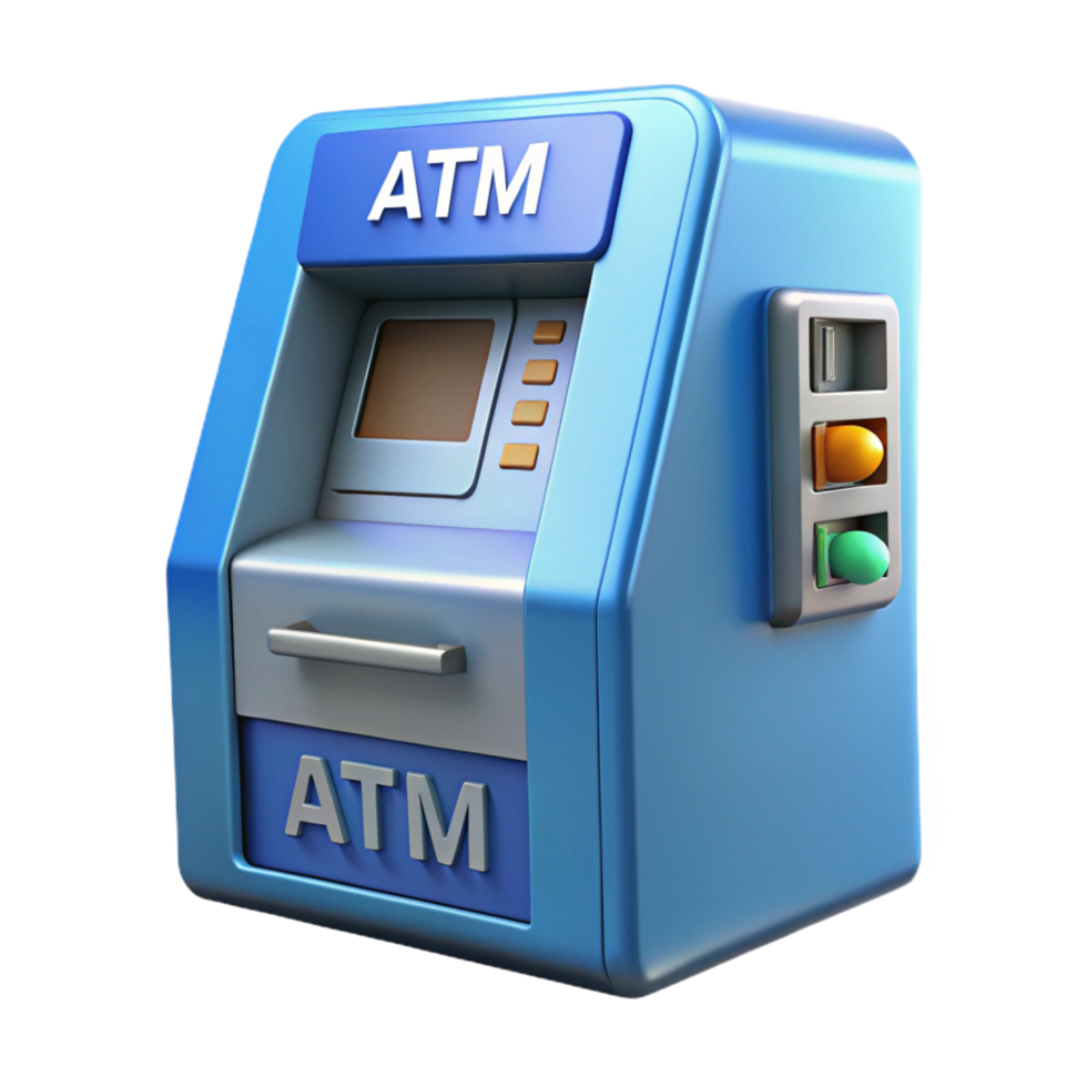 intense enchanting An ATM, automated teller machine. NO BACKGROUND with Transparent Background. authentic png