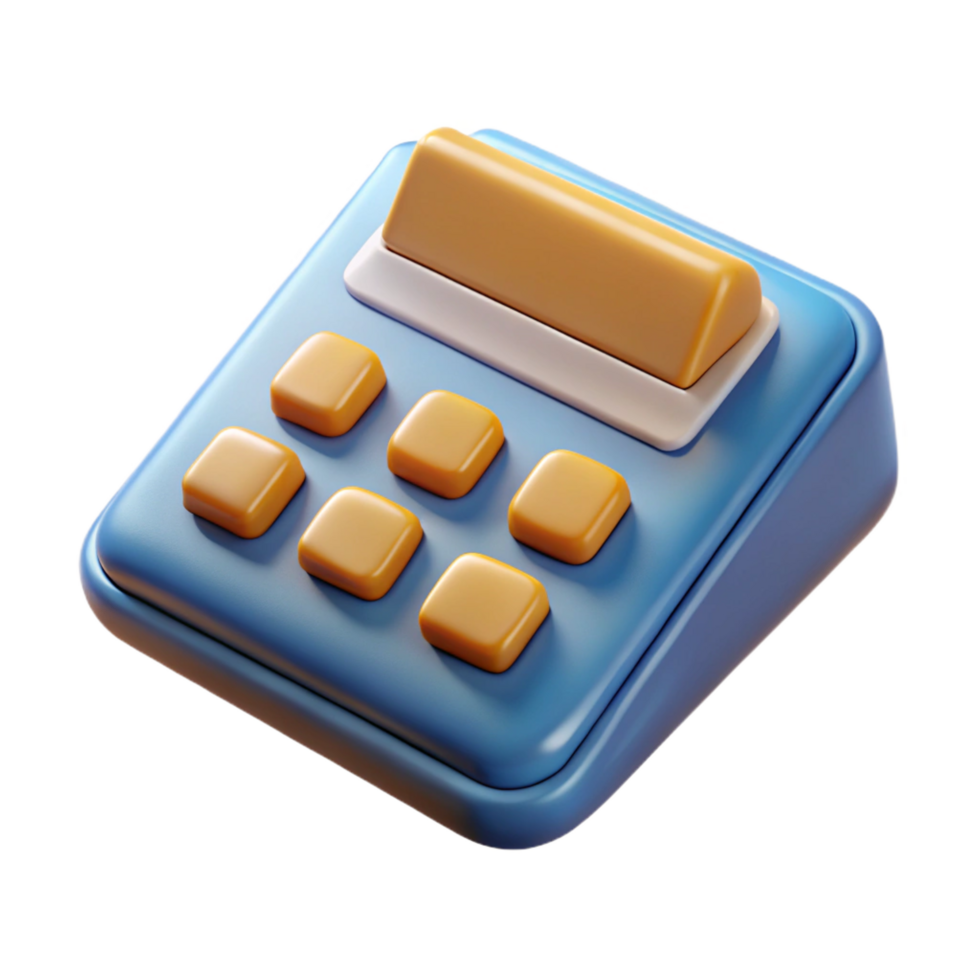 stunning romantic abstract A vintage calculator, electronic device. NO BACKGROUND with Transparent Background. original png