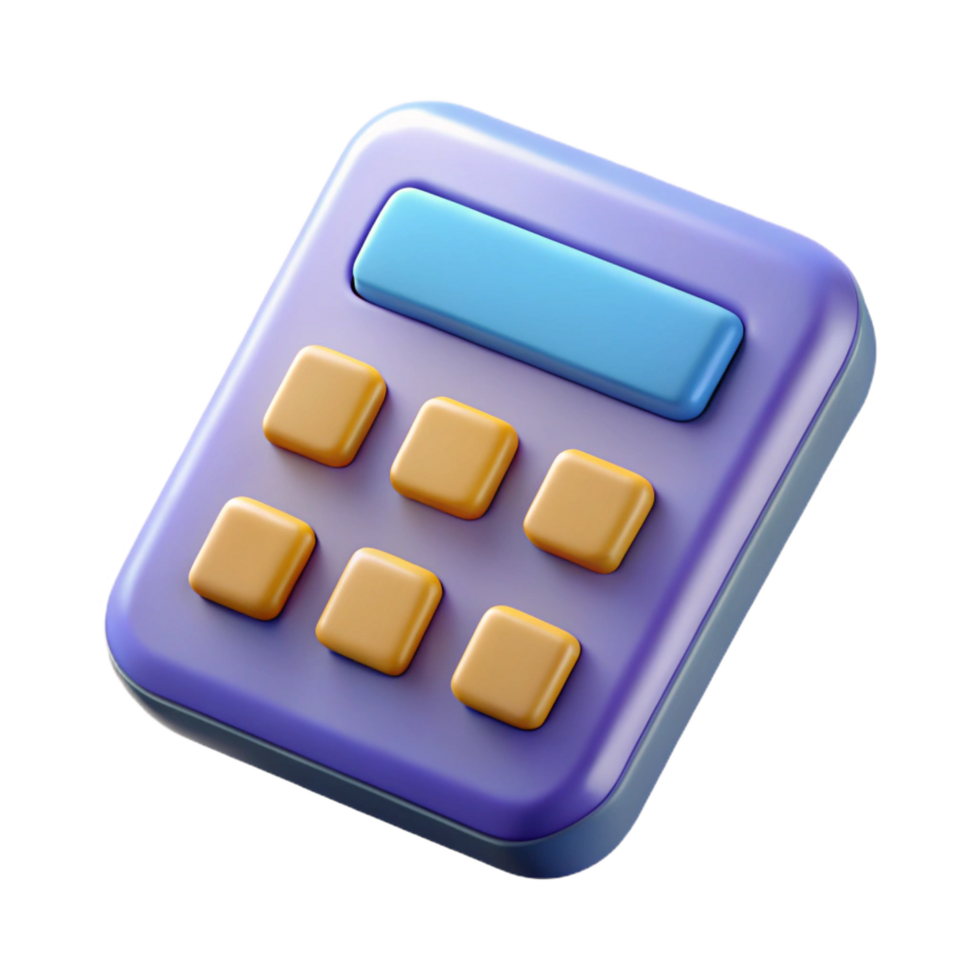 nostalgic immaculate A scientific calculator, advanced functions. NO BACKGROUND with Transparent Background. perfect clarity png