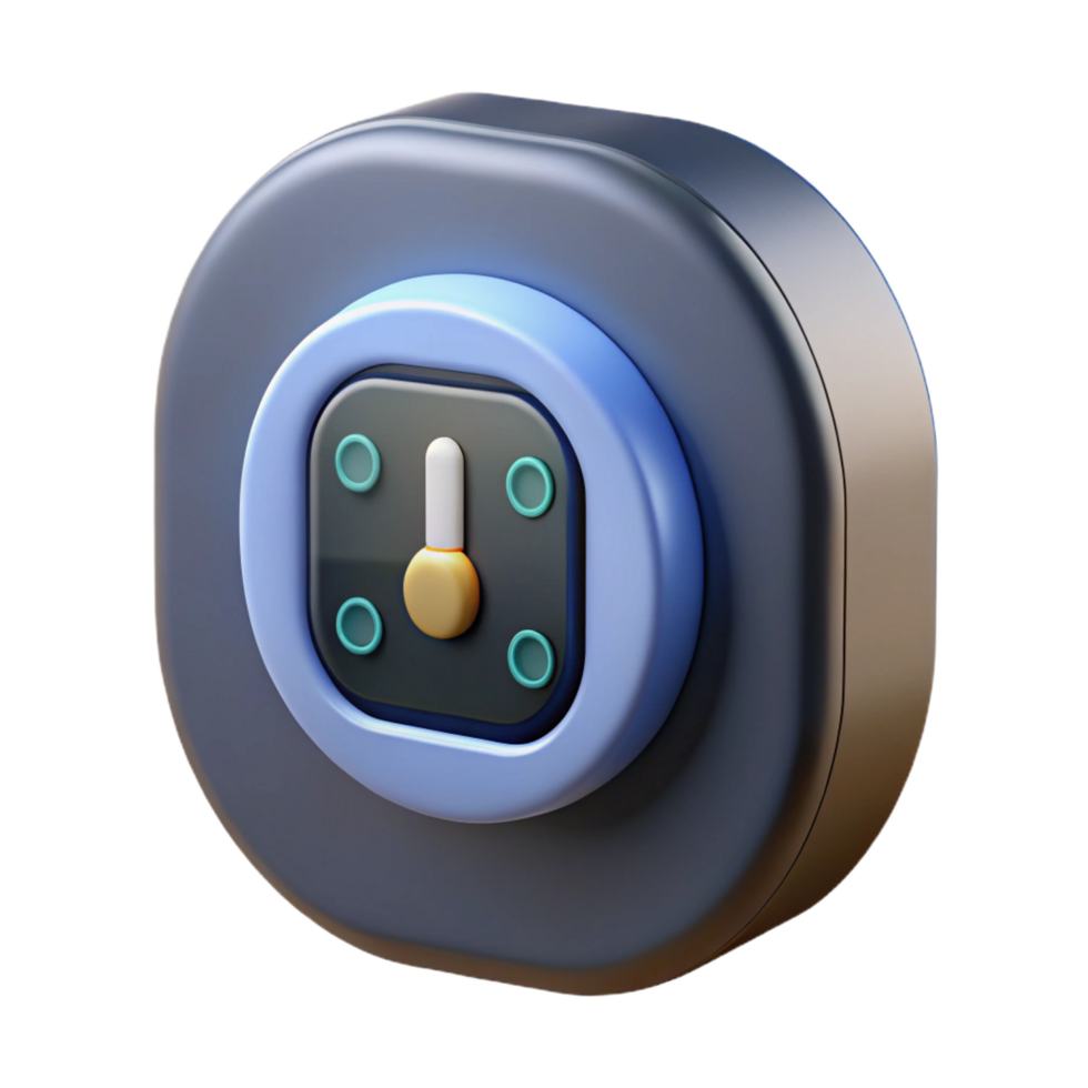 gorgeous melancholic creative A smart thermostat, digital display. NO BACKGROUND with Transparent Background. refined png