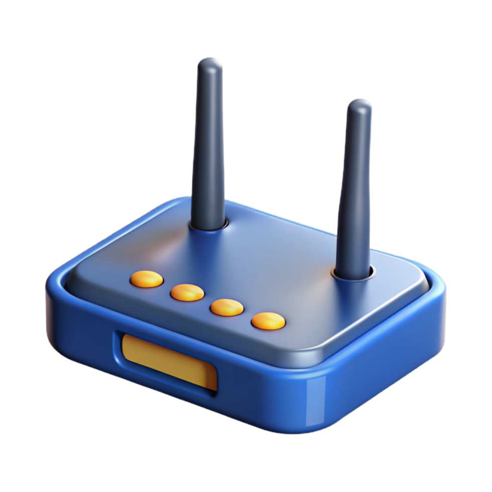 vibrant passionate geometric A wireless router, network device. NO BACKGROUND with Transparent Background. precision png