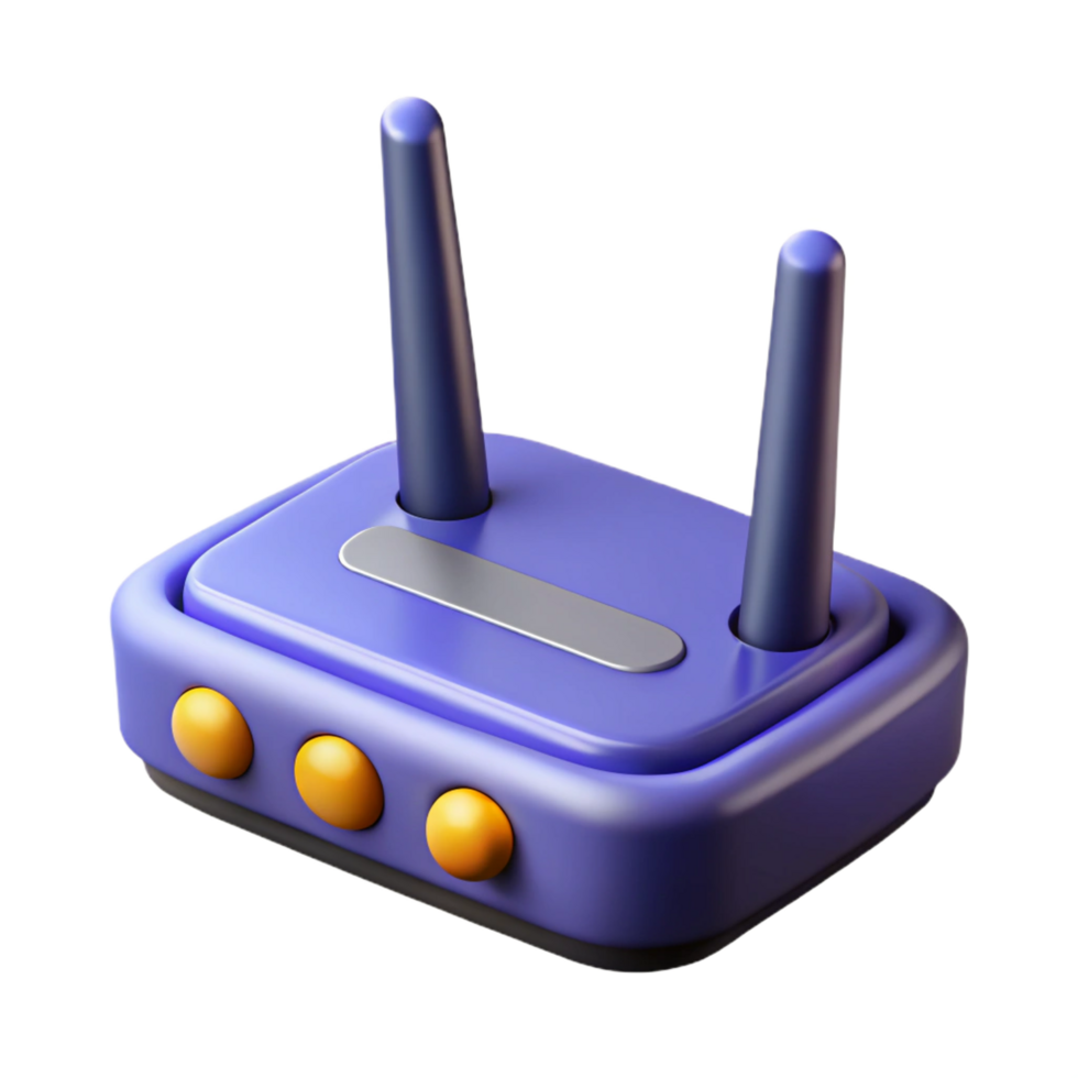 rare tropical A wireless router, network device. NO BACKGROUND with Transparent Background. 4K png