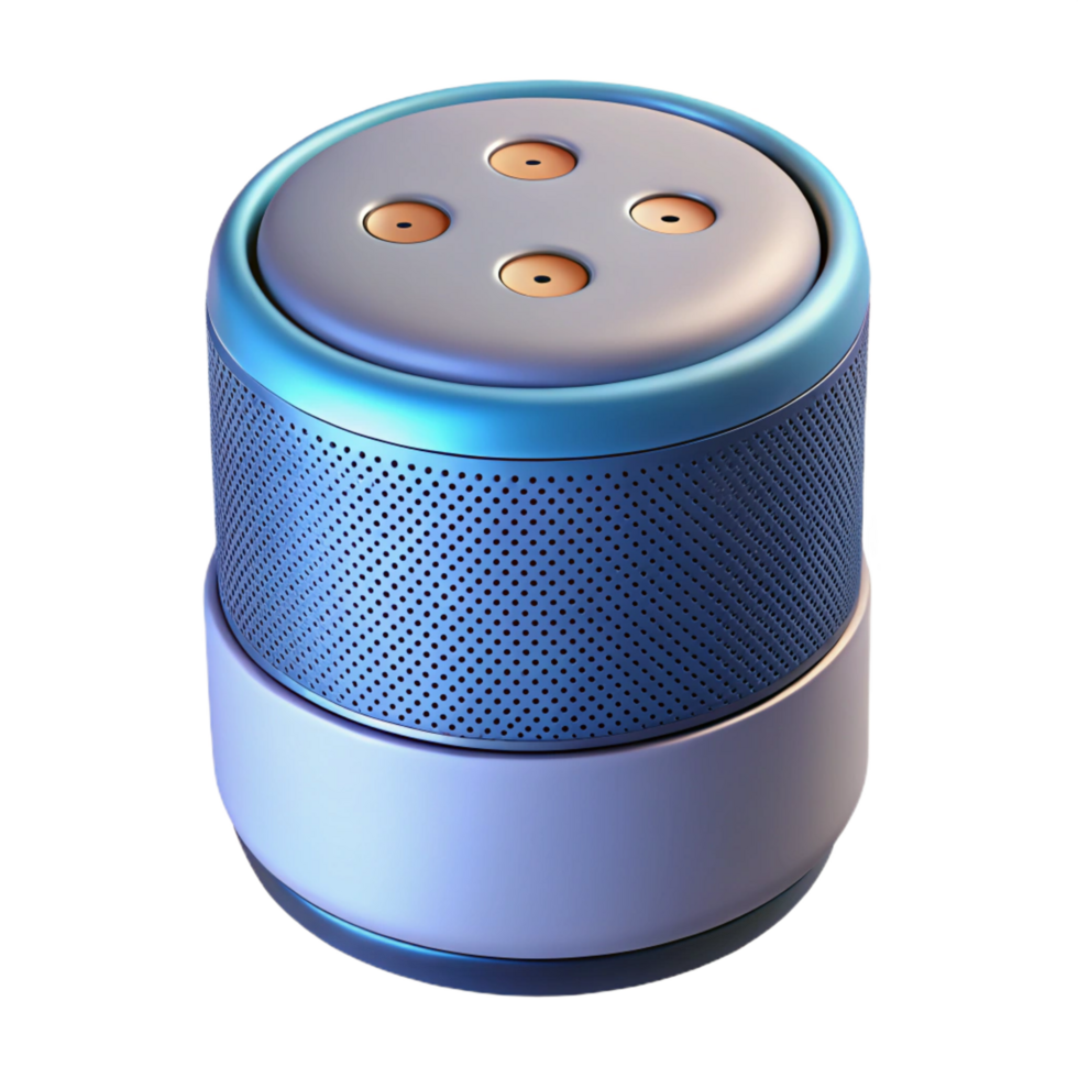 alluring standout A smart speaker, voice assistant device. NO BACKGROUND with Transparent Background. png
