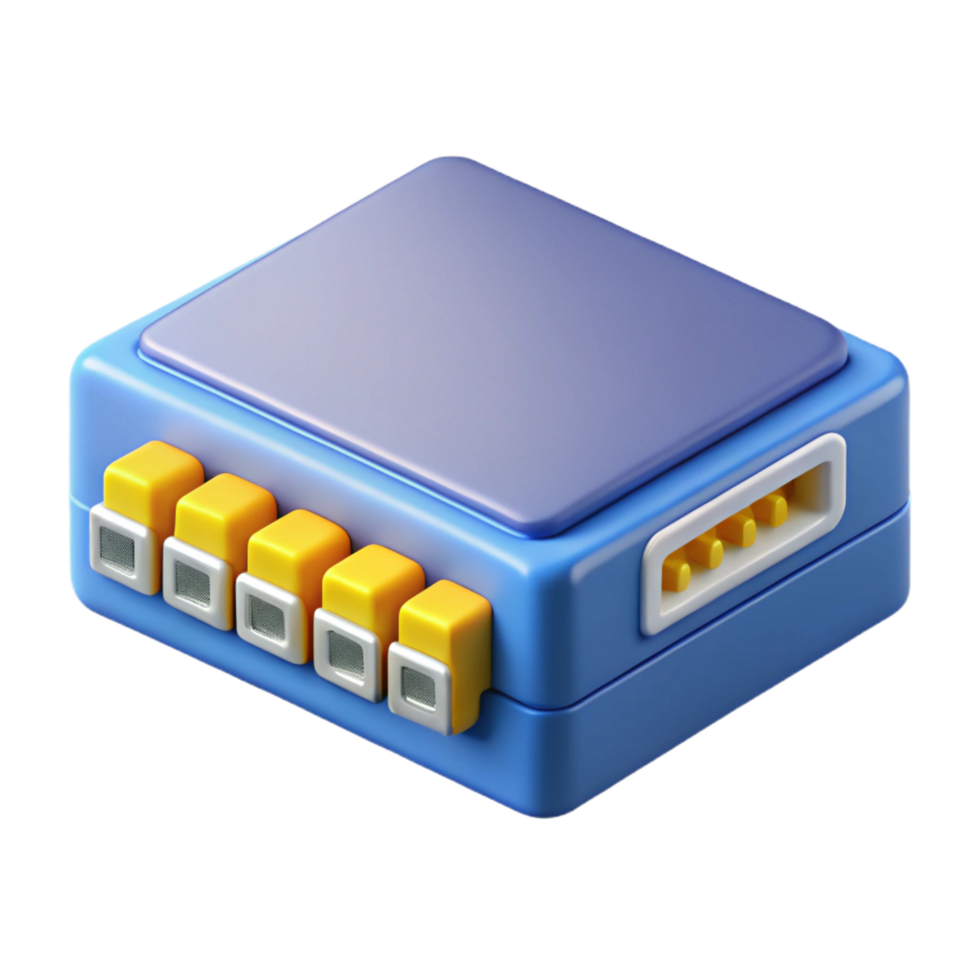 pristine ethereal baroque A network switch, Ethernet ports. NO BACKGROUND with Transparent Background. 4K png