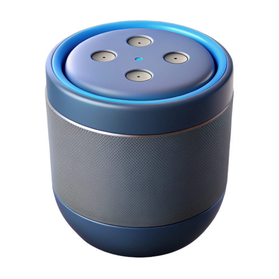 ethereal enchanting A smart speaker, voice assistant device. NO BACKGROUND with Transparent Background. refined png