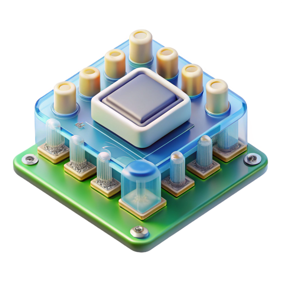 dazzling acclaimed A motherboard, computer component. NO BACKGROUND with Transparent Background. png
