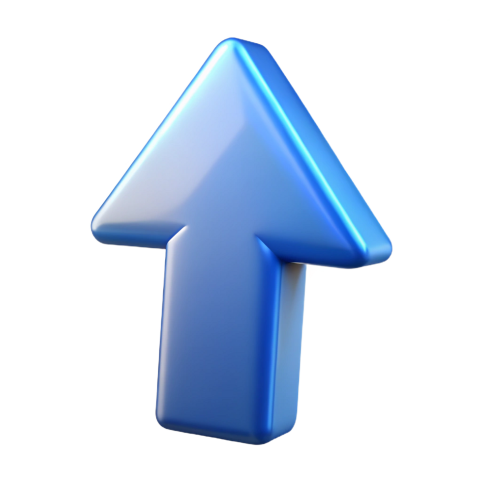 impressive unforgettable A single, stylized arrow pointing upwards, made of light. NO BACKGROUND with Transparent Background. png
