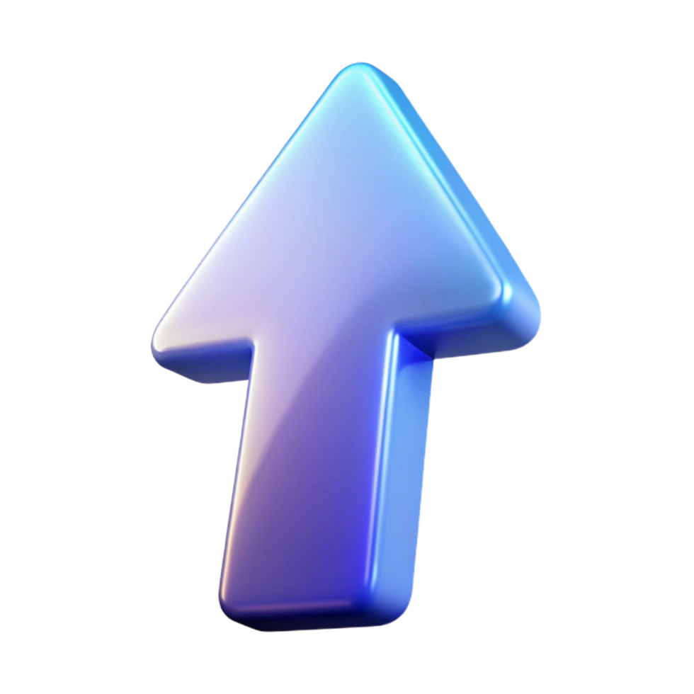 captivating classic A single, stylized arrow pointing upwards, made of light. NO BACKGROUND with Transparent Background. genuine png