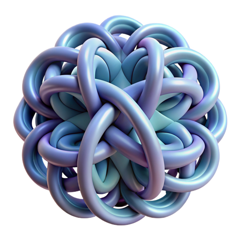 ethereal serene A complex, interwoven pattern of abstract shapes. NO BACKGROUND with Transparent Background. high quality png