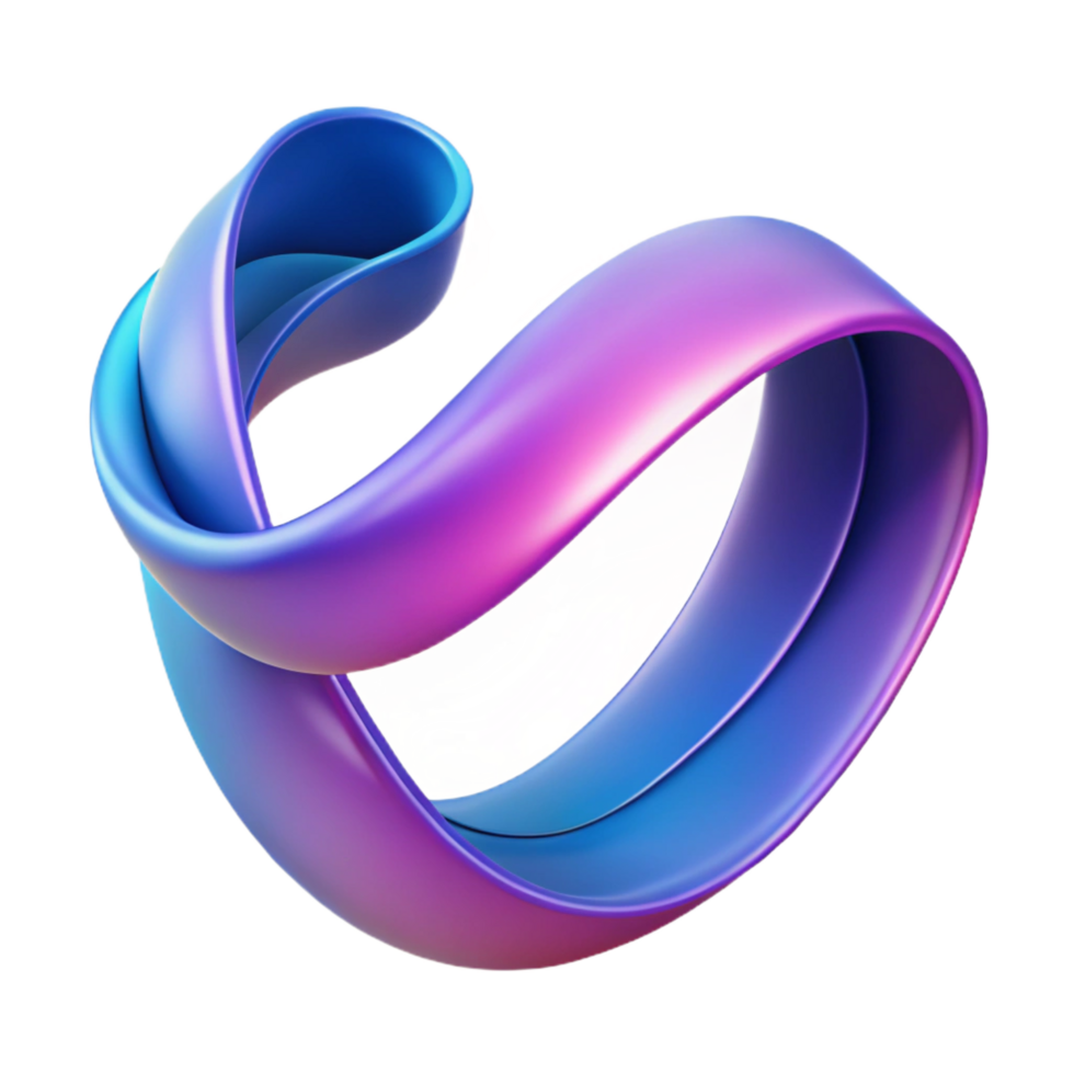 nostalgic breathtaking A flowing, abstract ribbon with a gradient color scheme. NO BACKGROUND with Transparent Background. gallery standard png