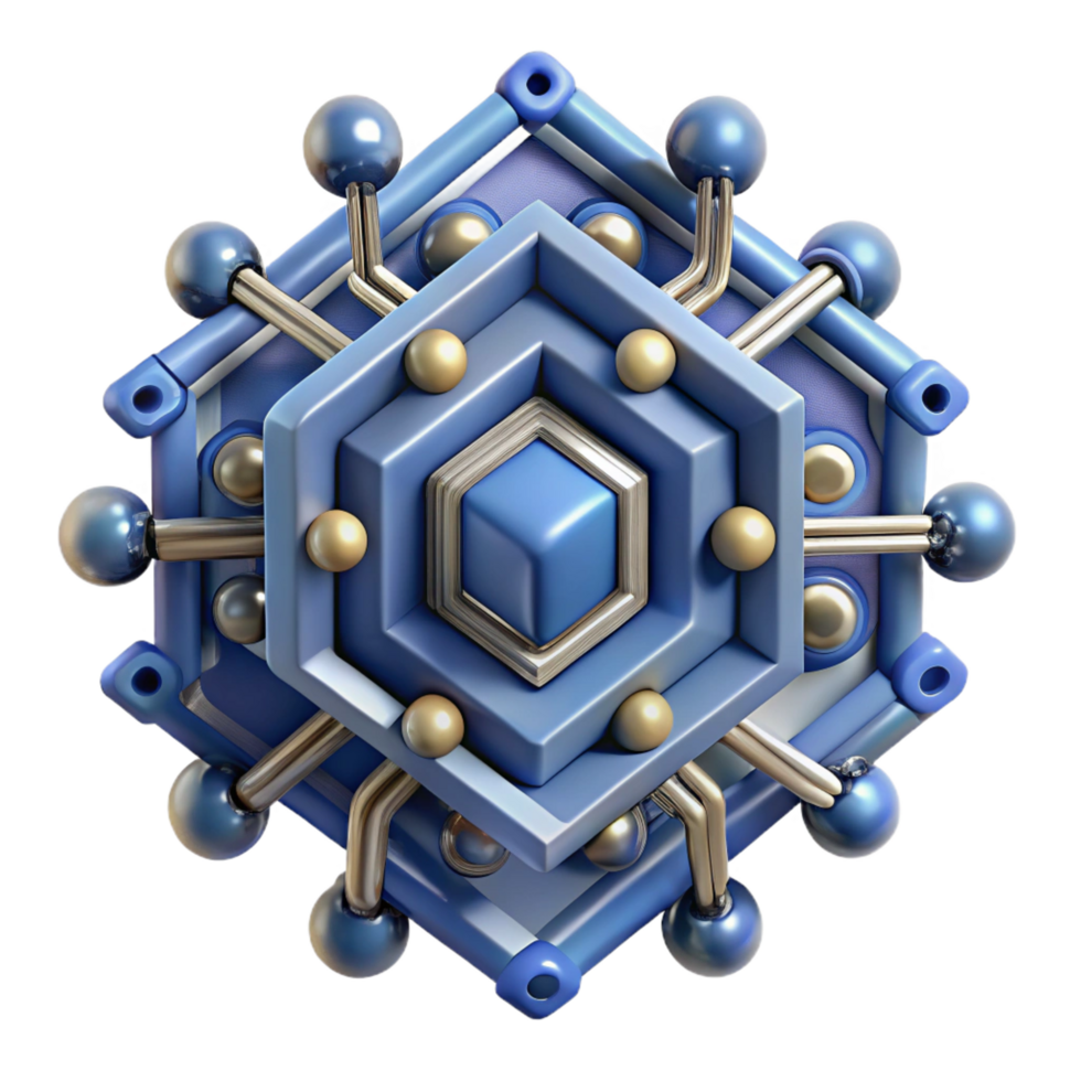 acclaimed artistic A complex, geometric pattern resembling a circuit board. NO BACKGROUND with Transparent Background. authentic png