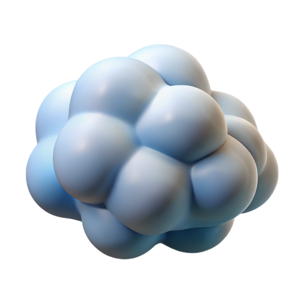 exquisite playful renaissance A single, stylized cloud made of abstract shapes. NO BACKGROUND with Transparent Background. impeccable png