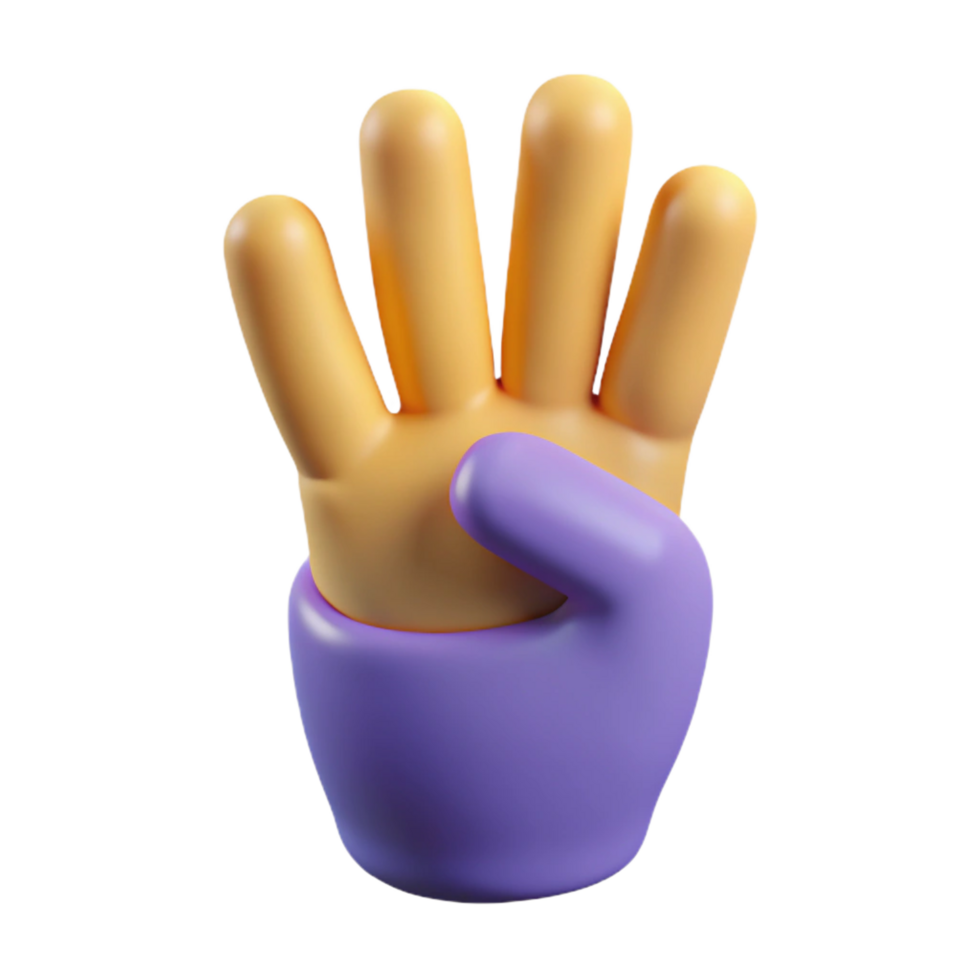 spectacular intense surreal A single, stylized hand making a peace sign. NO BACKGROUND with Transparent Background. authentic png