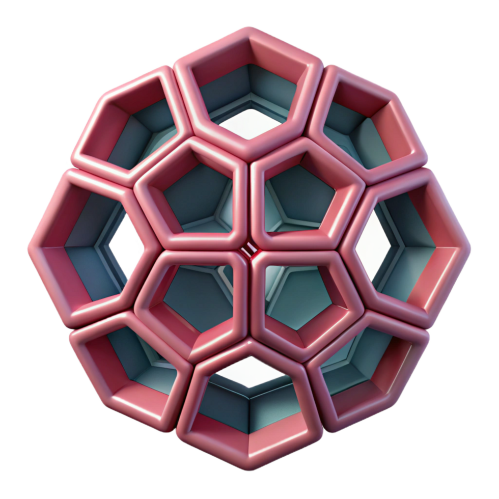 unforgettable modern A complex, geometric pattern resembling a honeycomb. NO BACKGROUND with Transparent Background. handcrafted png