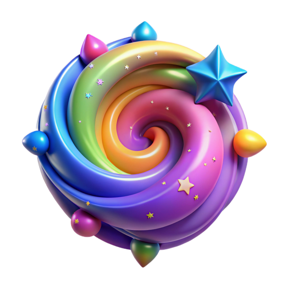 romantic glorious A dynamic, swirling galaxy of colorful stars. NO BACKGROUND with Transparent Background. expertly shot png