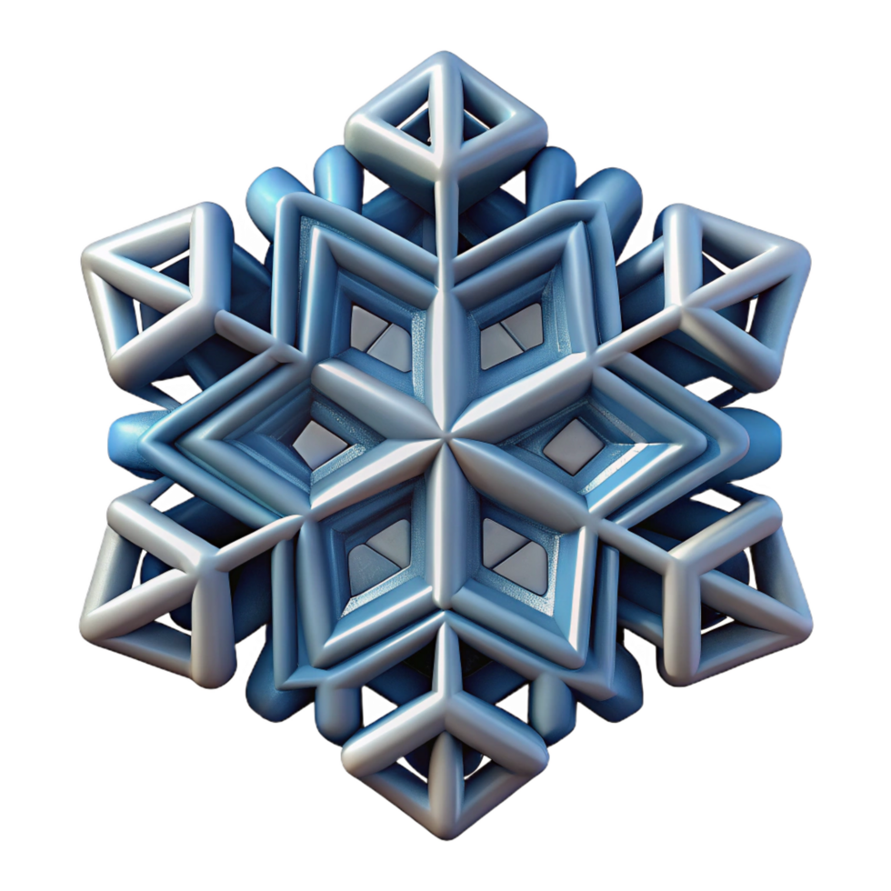 majestoso inesquecível uma complexo, geométrico padronizar semelhante a uma floco de neve. não fundo com transparente fundo. png