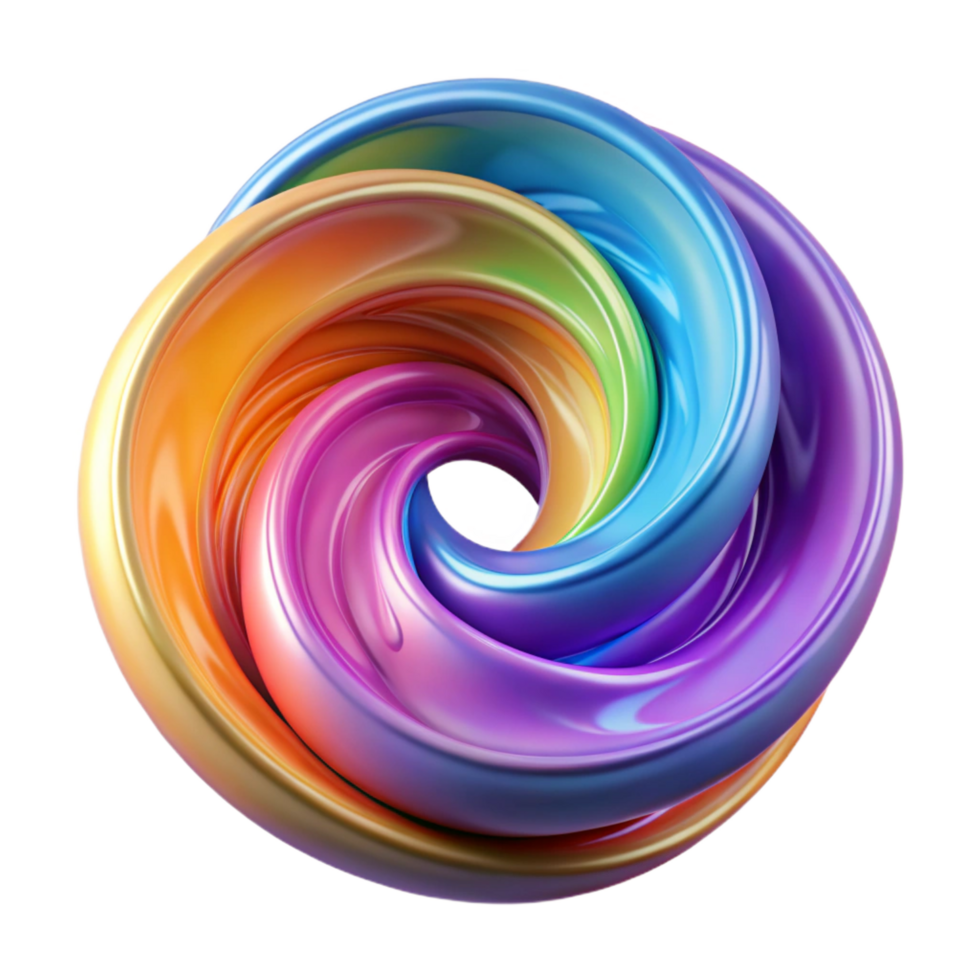 pristine timeless A dynamic, swirling vortex of colorful paint. NO BACKGROUND with Transparent Background. png