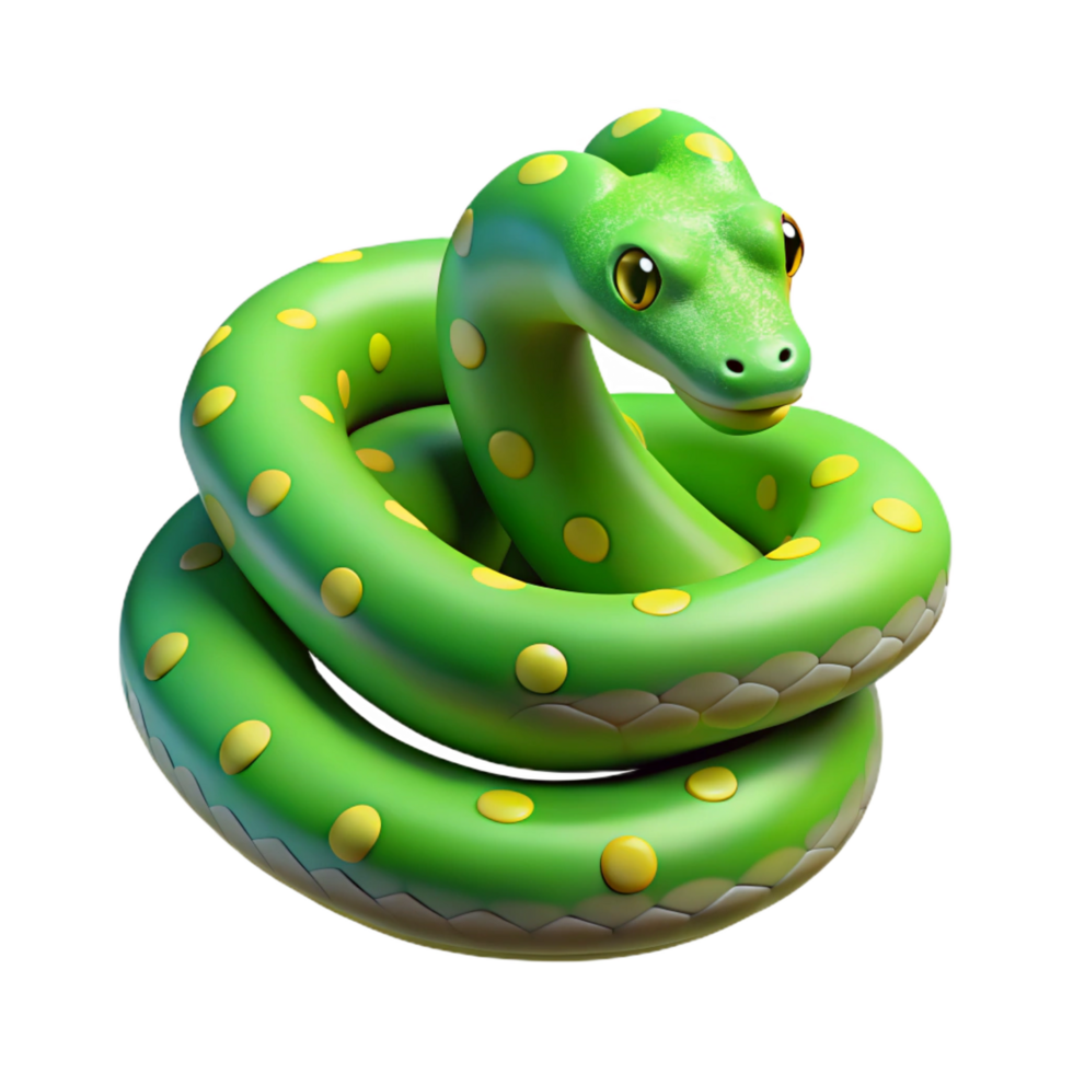 stunning quintessential A slithering green tree python, NO BACKGROUND with Transparent Background. png