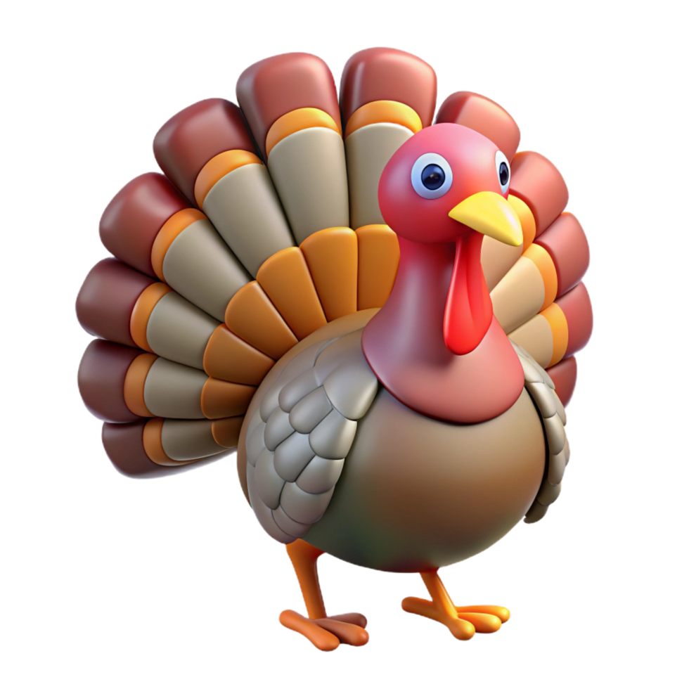alluring unparalleled A turkey with fanned tail feathers, NO BACKGROUND with Transparent Background. png
